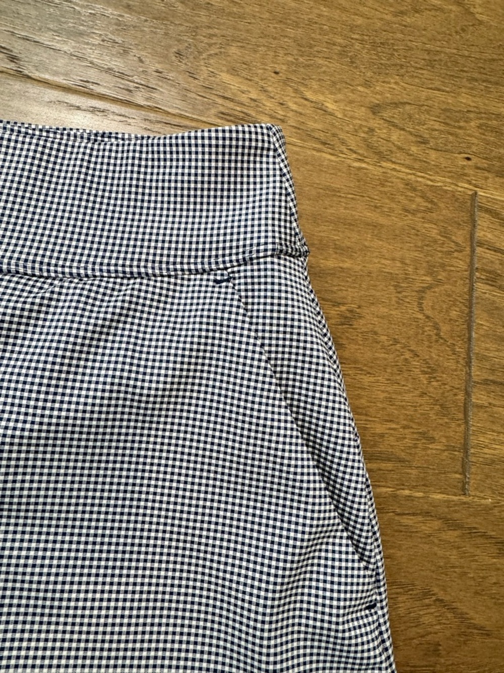 Greg Norman Golf Navy and White Gingham Check Women’s Skort Skirt - Picture 5 of 10